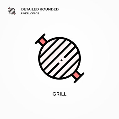 Izgara vektör simgesi. Modern vektör illüstrasyon kavramları. Düzenlemesi ve kişiselleştirmesi kolay.