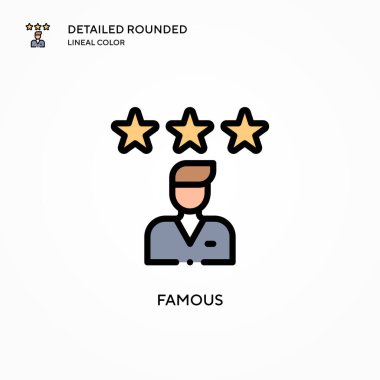 Ünlü vektör simgesi. Modern vektör illüstrasyon kavramları. Düzenlemesi ve kişiselleştirmesi kolay.