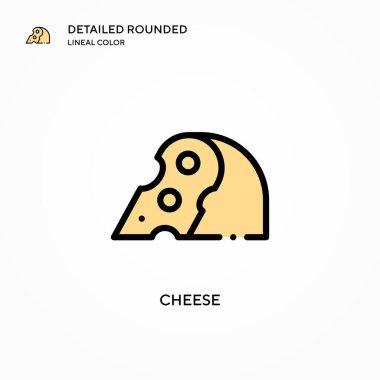 Peynir vektör simgesi. Modern vektör illüstrasyon kavramları. Düzenlemesi ve kişiselleştirmesi kolay.