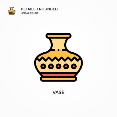 Vazo vektör simgesi. Modern vektör illüstrasyon kavramları. Düzenlemesi ve kişiselleştirmesi kolay.