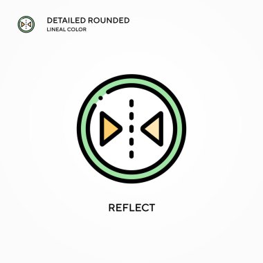 Vektör simgesini yansıt. Modern vektör illüstrasyon kavramları. Düzenlemesi ve kişiselleştirmesi kolay.