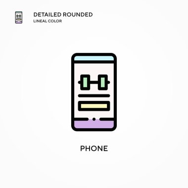 Telefon vektör simgesi. Modern vektör illüstrasyon kavramları. Düzenlemesi ve kişiselleştirmesi kolay.