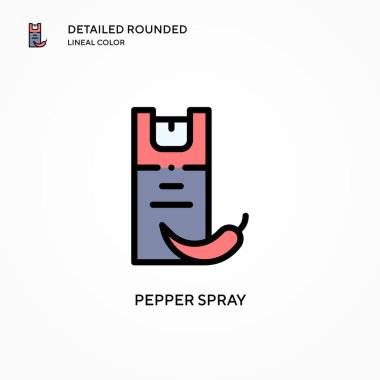 Biber gazı ikonu. Modern vektör illüstrasyon kavramları. Düzenlemesi ve kişiselleştirmesi kolay.