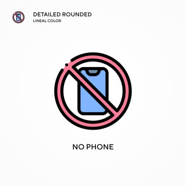 Telefon vektör simgesi yok. Modern vektör illüstrasyon kavramları. Düzenlemesi ve kişiselleştirmesi kolay.