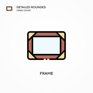 Çerçeve vektör simgesi. Modern vektör illüstrasyon kavramları. Düzenlemesi ve kişiselleştirmesi kolay.