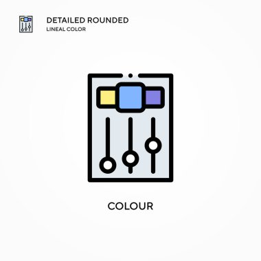 Renk vektör simgesi. Modern vektör illüstrasyon kavramları. Düzenlemesi ve kişiselleştirmesi kolay.