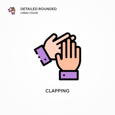 Vektör simgesi alkışlanıyor. Modern vektör illüstrasyon kavramları. Düzenlemesi ve kişiselleştirmesi kolay.