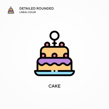 Kek vektör simgesi. Modern vektör illüstrasyon kavramları. Düzenlemesi ve kişiselleştirmesi kolay.