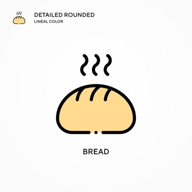 Ekmek vektör simgesi. Modern vektör illüstrasyon kavramları. Düzenlemesi ve kişiselleştirmesi kolay.