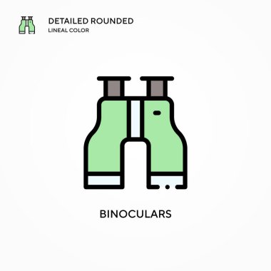 Dürbün vektör simgesi. Modern vektör illüstrasyon kavramları. Düzenlemesi ve kişiselleştirmesi kolay.