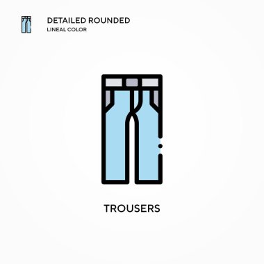 Pantolon vektör simgesi. Modern vektör illüstrasyon kavramları. Düzenlemesi ve kişiselleştirmesi kolay.