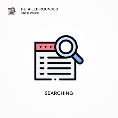 Vektör simgesi aranıyor. Modern vektör illüstrasyon kavramları. Düzenlemesi ve kişiselleştirmesi kolay.