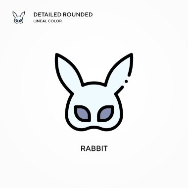 Tavşan vektör simgesi. Modern vektör illüstrasyon kavramları. Düzenlemesi ve kişiselleştirmesi kolay.