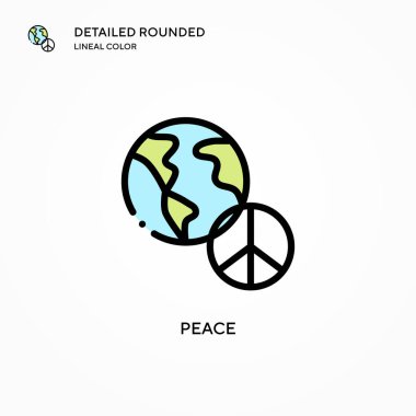 Barış vektör simgesi. Modern vektör illüstrasyon kavramları. Düzenlemesi ve kişiselleştirmesi kolay.