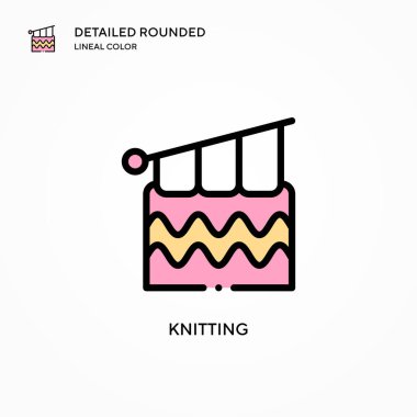 Örgü vektör simgesi. Modern vektör illüstrasyon kavramları. Düzenlemesi ve kişiselleştirmesi kolay.