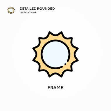 Çerçeve vektör simgesi. Modern vektör illüstrasyon kavramları. Düzenlemesi ve kişiselleştirmesi kolay.