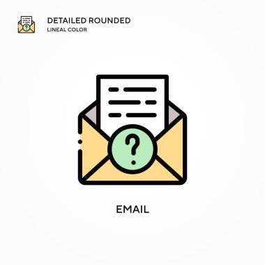 E- posta vektör simgesi. Modern vektör illüstrasyon kavramları. Düzenlemesi ve kişiselleştirmesi kolay.