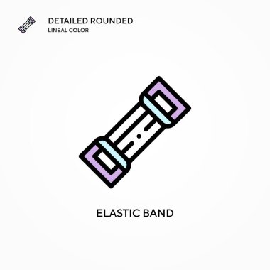 Elastik bant vektör simgesi. Modern vektör illüstrasyon kavramları. Düzenlemesi ve kişiselleştirmesi kolay.