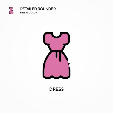 Vektör simgesini giyin. Modern vektör illüstrasyon kavramları. Düzenlemesi ve kişiselleştirmesi kolay.