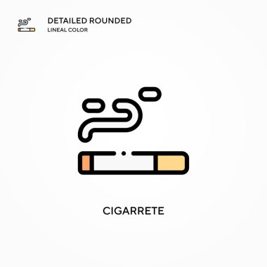 Cigarrete vektör simgesi. Modern vektör illüstrasyon kavramları. Düzenlemesi ve kişiselleştirmesi kolay.