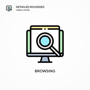 Vektör simgesi taranıyor. Modern vektör illüstrasyon kavramları. Düzenlemesi ve kişiselleştirmesi kolay.