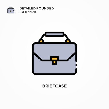 Evrak çantası vektör simgesi. Modern vektör illüstrasyon kavramları. Düzenlemesi ve kişiselleştirmesi kolay.