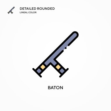 Baton vektör simgesi. Modern vektör illüstrasyon kavramları. Düzenlemesi ve kişiselleştirmesi kolay.