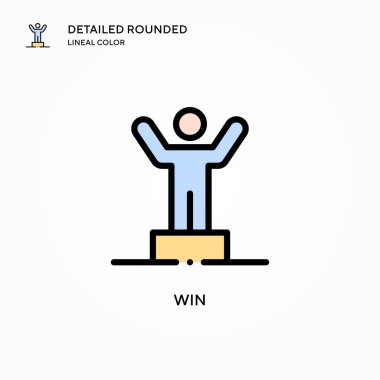 Vektör simgesini kazan. Modern vektör illüstrasyon kavramları. Düzenlemesi ve kişiselleştirmesi kolay.