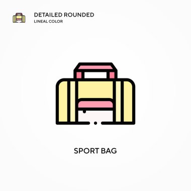 Spor poşeti vektör simgesi. Modern vektör illüstrasyon kavramları. Düzenlemesi ve kişiselleştirmesi kolay.