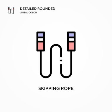 İp vektör simgesi atlanıyor. Modern vektör illüstrasyon kavramları. Düzenlemesi ve kişiselleştirmesi kolay.