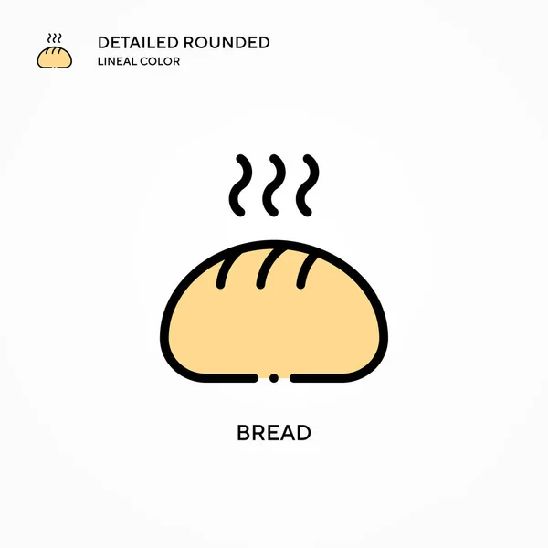 Bread Vector Icon Modern Vector Illustration Concepts Easy Edit Customize — Stock Vector