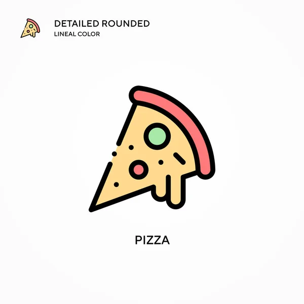 Icono Vector Pizza Conceptos Modernos Ilustración Vectorial Fácil Editar Personalizar — Archivo Imágenes Vectoriales