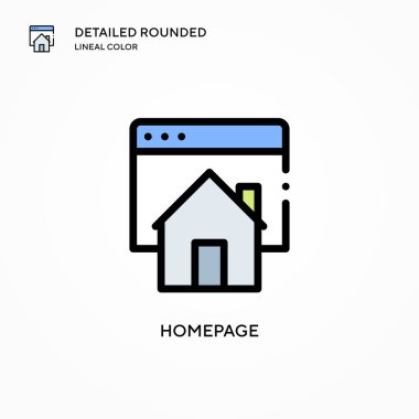 Ana sayfa vektör simgesi. Modern vektör illüstrasyon kavramları. Düzenlemesi ve kişiselleştirmesi kolay.