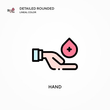 El vektör simgesi. Modern vektör illüstrasyon kavramları. Düzenlemesi ve kişiselleştirmesi kolay.