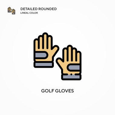 Golf eldiveni vektör simgesi. Modern vektör illüstrasyon kavramları. Düzenlemesi ve kişiselleştirmesi kolay.