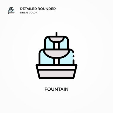 Çeşme vektör simgesi. Modern vektör illüstrasyon kavramları. Düzenlemesi ve kişiselleştirmesi kolay.