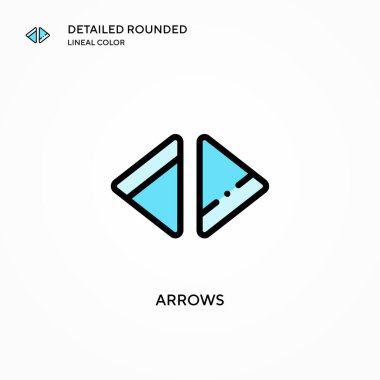 Ok vektör simgesi. Modern vektör illüstrasyon kavramları. Düzenlemesi ve kişiselleştirmesi kolay.