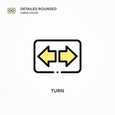 Vektör simgesini çevir. Modern vektör illüstrasyon kavramları. Düzenlemesi ve kişiselleştirmesi kolay.