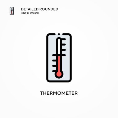 Termometre vektör simgesi. Modern vektör illüstrasyon kavramları. Düzenlemesi ve kişiselleştirmesi kolay.