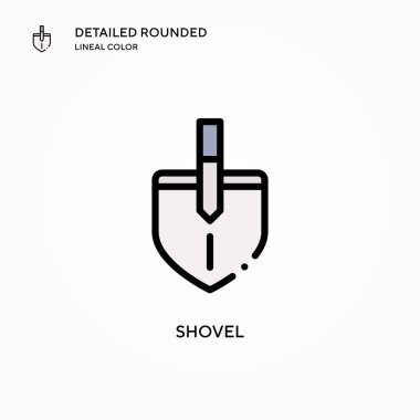 Kürek vektör simgesi. Modern vektör illüstrasyon kavramları. Düzenlemesi ve kişiselleştirmesi kolay.