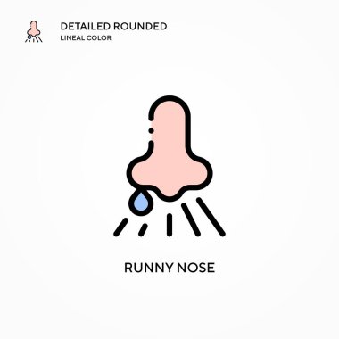 Akan burun vektör simgesi. Modern vektör illüstrasyon kavramları. Düzenlemesi ve kişiselleştirmesi kolay.