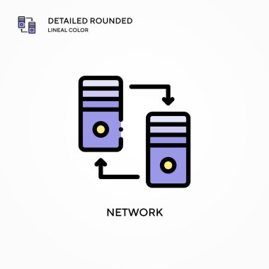 Ağ vektör simgesi. Modern vektör illüstrasyon kavramları. Düzenlemesi ve kişiselleştirmesi kolay.