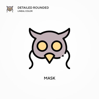 Maske vektör simgesi. Modern vektör illüstrasyon kavramları. Düzenlemesi ve kişiselleştirmesi kolay.