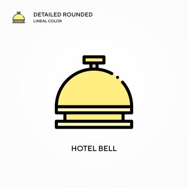 Otel çan vektör simgesi. Modern vektör illüstrasyon kavramları. Düzenlemesi ve kişiselleştirmesi kolay.