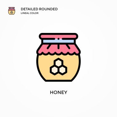 Bal vektörü simgesi. Modern vektör illüstrasyon kavramları. Düzenlemesi ve kişiselleştirmesi kolay.