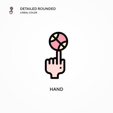 El vektör simgesi. Modern vektör illüstrasyon kavramları. Düzenlemesi ve kişiselleştirmesi kolay.