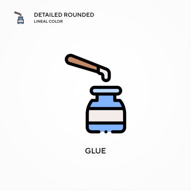 Yapıştırıcı vektör simgesi. Modern vektör illüstrasyon kavramları. Düzenlemesi ve kişiselleştirmesi kolay.