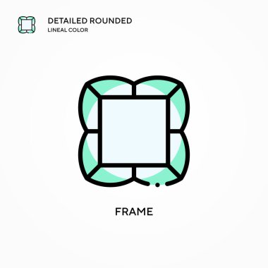 Çerçeve vektör simgesi. Modern vektör illüstrasyon kavramları. Düzenlemesi ve kişiselleştirmesi kolay.