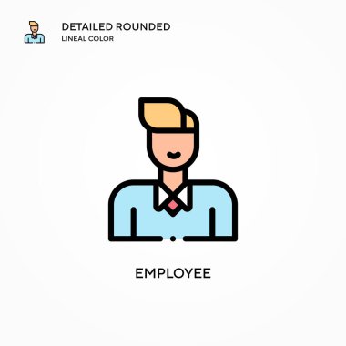 Çalışan vektör simgesi. Modern vektör illüstrasyon kavramları. Düzenlemesi ve kişiselleştirmesi kolay.