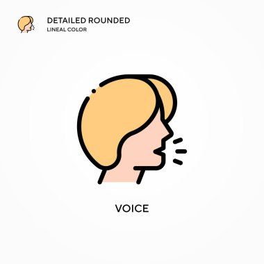 Ses vektörü simgesi. Modern vektör illüstrasyon kavramları. Düzenlemesi ve kişiselleştirmesi kolay.